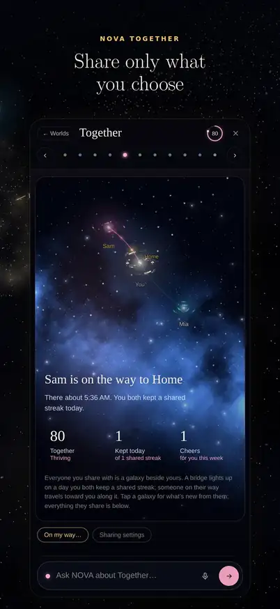 NOVA Together on iPhone